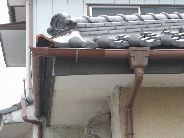 補修した軒樋