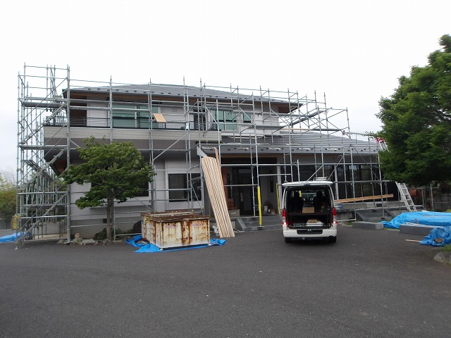 屋根工事施工完了