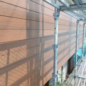 張り替えたペランダ外壁