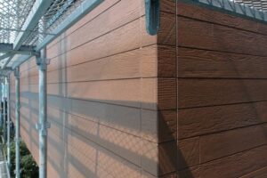 張り替えたベランダ外壁