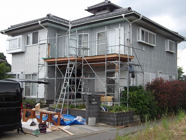 新しく作り直した屋根