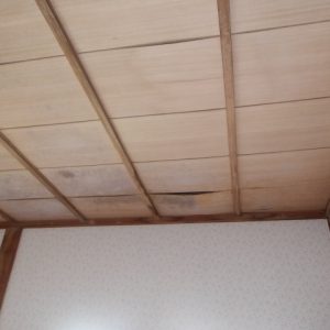 雨漏れしている和室