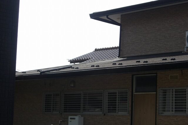 二階の竪樋の外れ