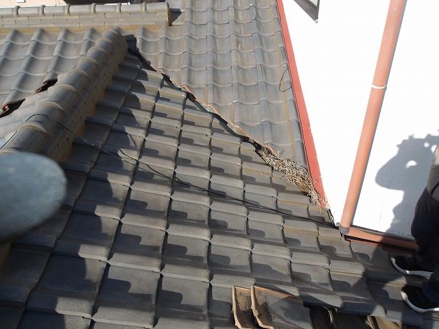屋根雨漏れ箇所