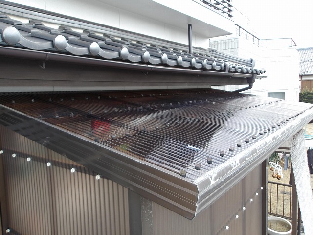 新しく張り替えた屋根