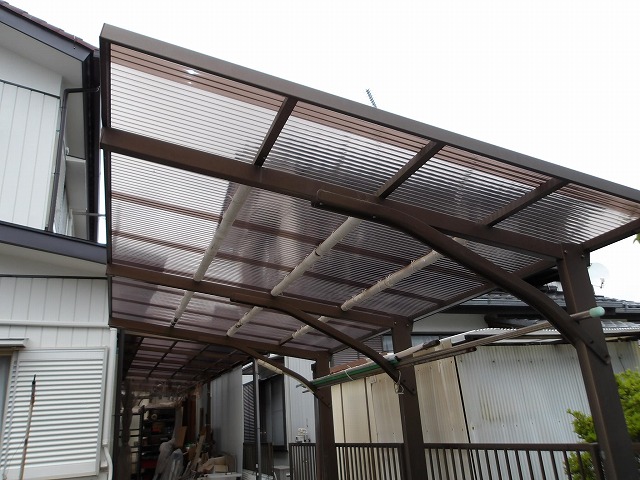 カーポート屋根交換完了