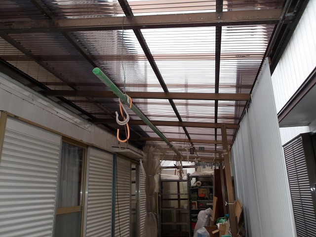 テラス屋根施工完了