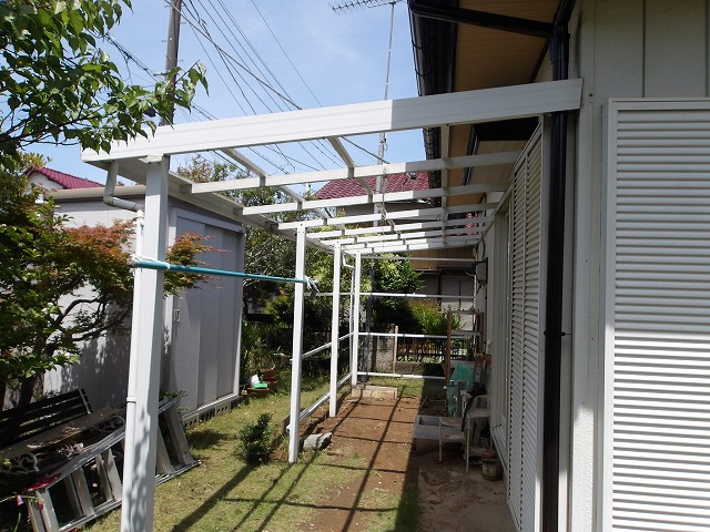 テラス屋根・壁取り外し