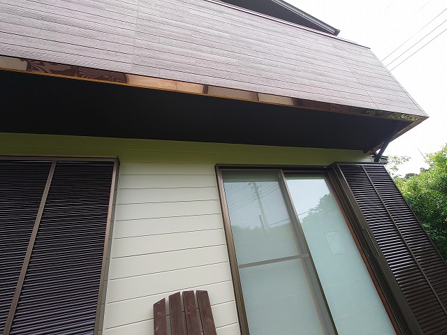 下端部分の銅板巻き